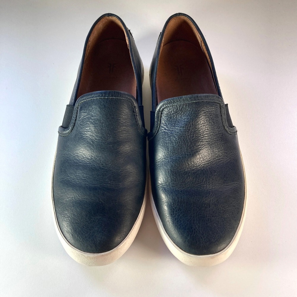 Frye Dylan Slip On Black Leather Casual Comfort Loafer Sneakers Womens 7 M Shoes - Picture 3 of 13